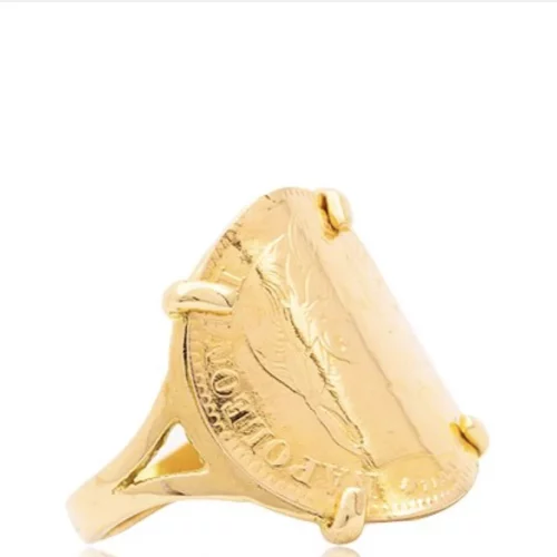Bague Pièce 10F Napoléon III en Or Jaune 750/1000