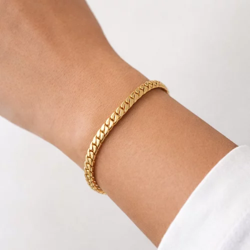 Bracelet maille anglaise en or 18 carats – élégance intemporelle-850 e