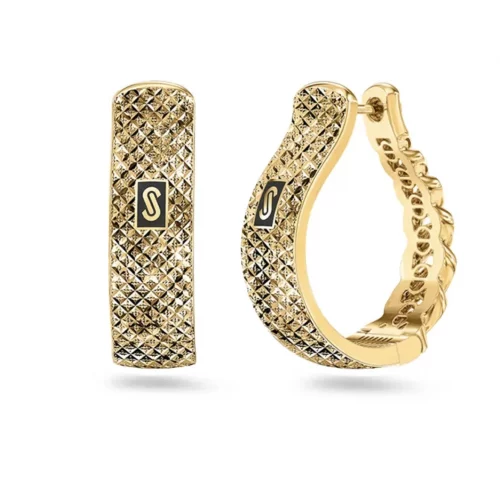 Boucles d'oreilles Monaco Chain Classic grillage - Or 18 kt -740 e