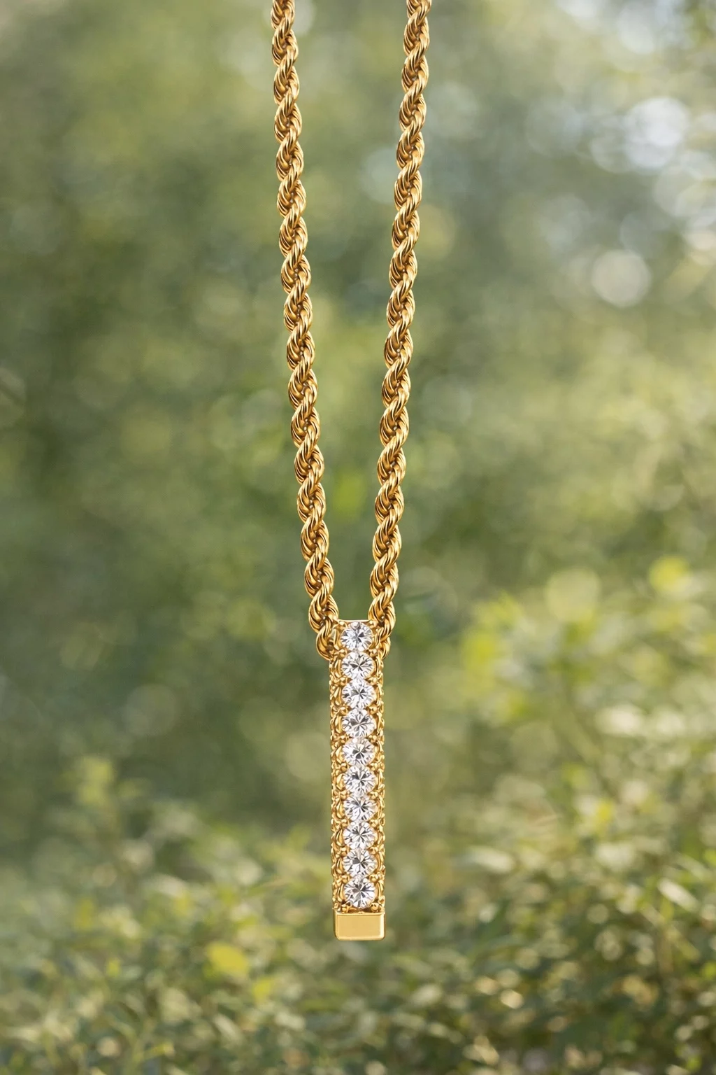 Collier Linea corde zirconium