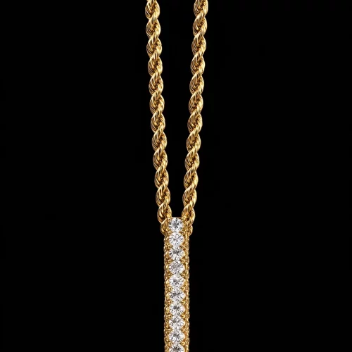 Collier Linea corde zirconium or 18 kt - 950 e