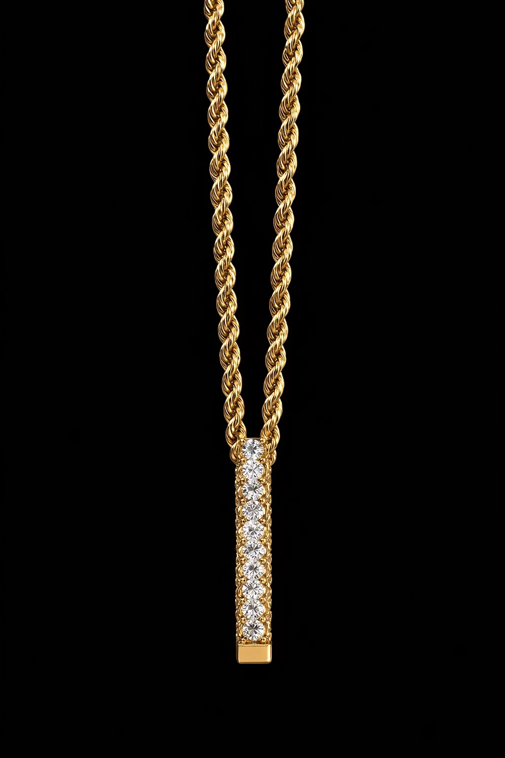 Collier Linea corde zirconium or 18 kt
