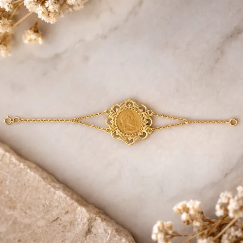 Bracelet Fleur Impériale Napoléon – Or 18 Carats & Pièce Or 22 Carats