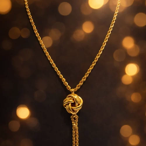 Collier Nœud d’Amour Algérien en Or 18 Carats-1290 e