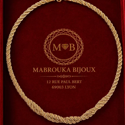 Collier Maille Corde Tressée
