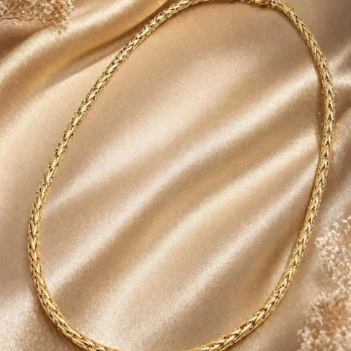 Collier Maille Corde Trois Rangs