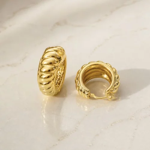 Boucles d'oreilles Créoles Texturées